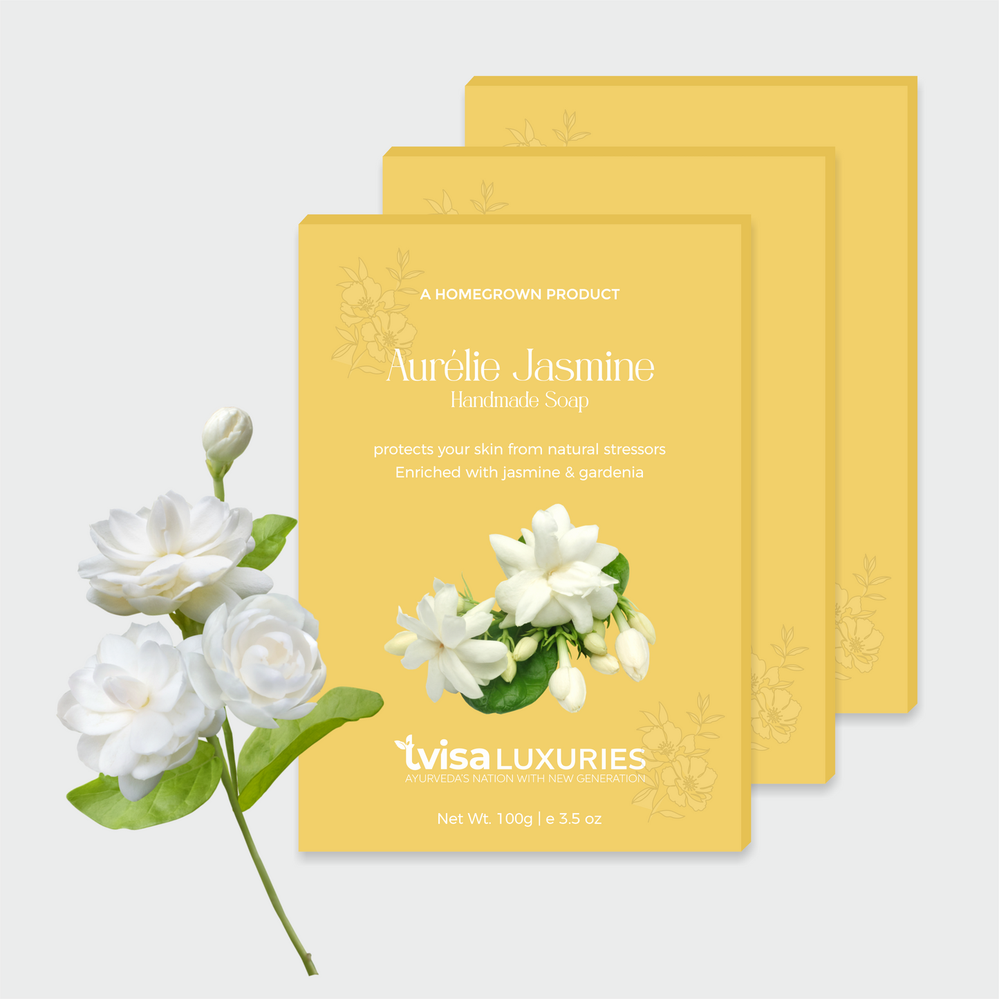 (Pack of 3)Aurélie Jasmine – Aroma-Glow Mood Sensory Ritual